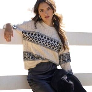 NWT Line & Dot Montana Faire Isle Sweater Size S